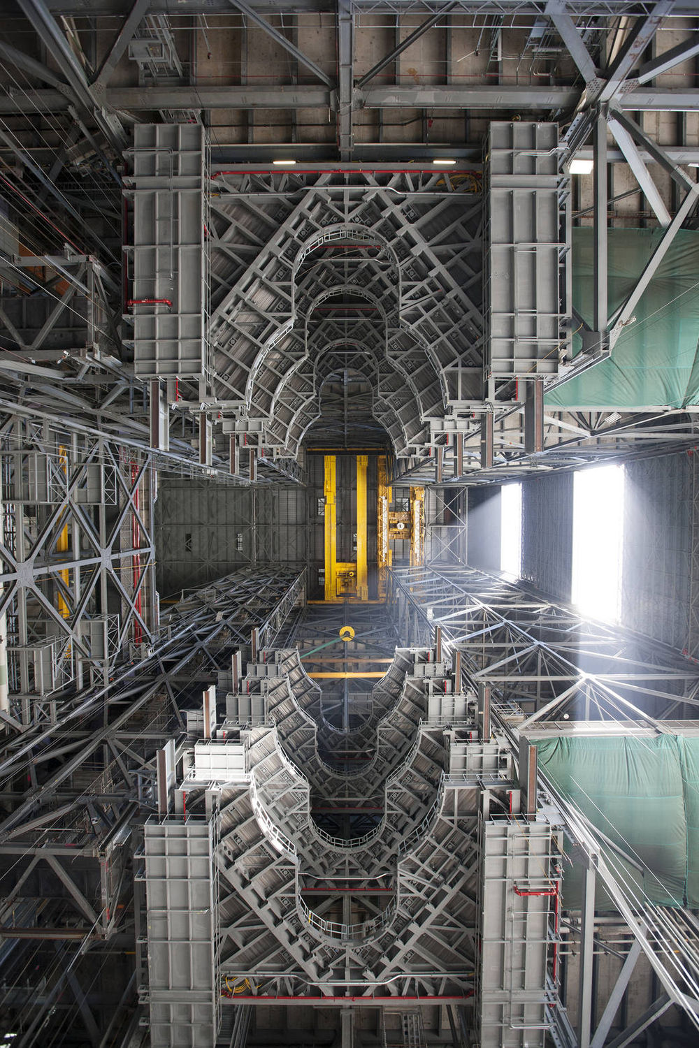 A unique view of the Vehicle Assembly Building (VAB) at NASA’s Kennedy Space Center.