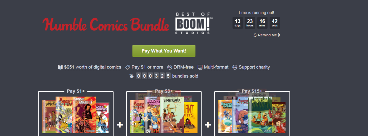EGaming, the Humble Comics Bundle: Best of BOOM! is LIVE!