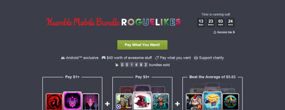 EGaming, the Humble Mobile Bundle: Roguelikes is LIVE! 