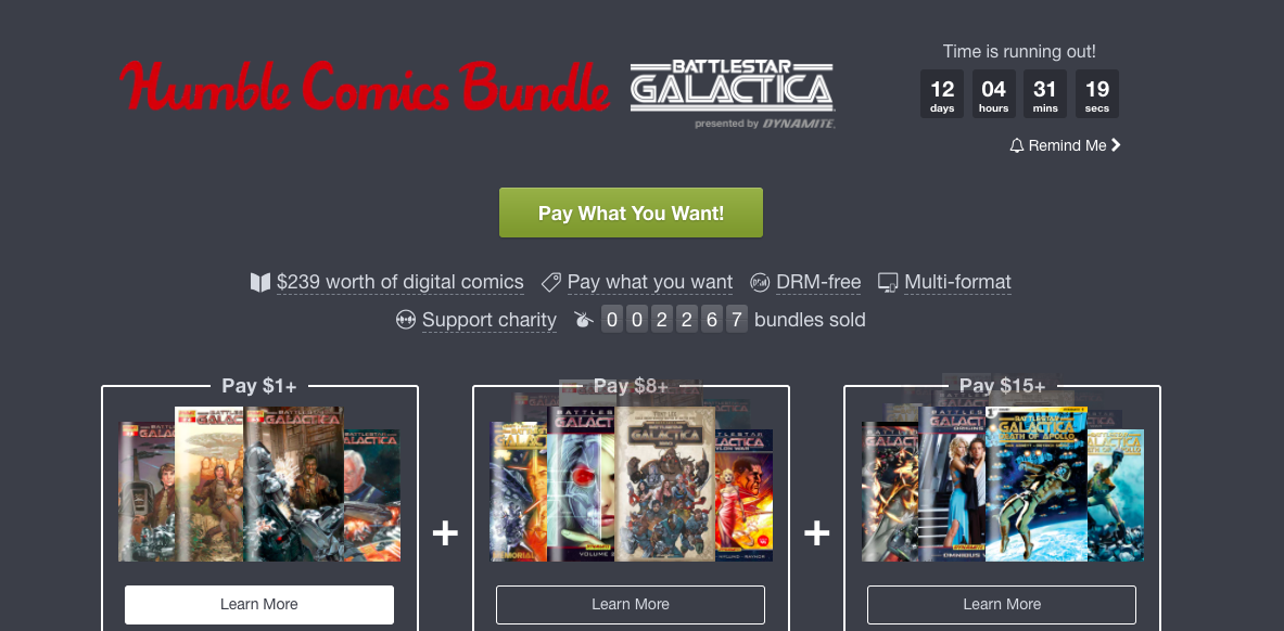 EGaming, the Humble Comics Bundle: Battlestar Galactica is LIVE! 