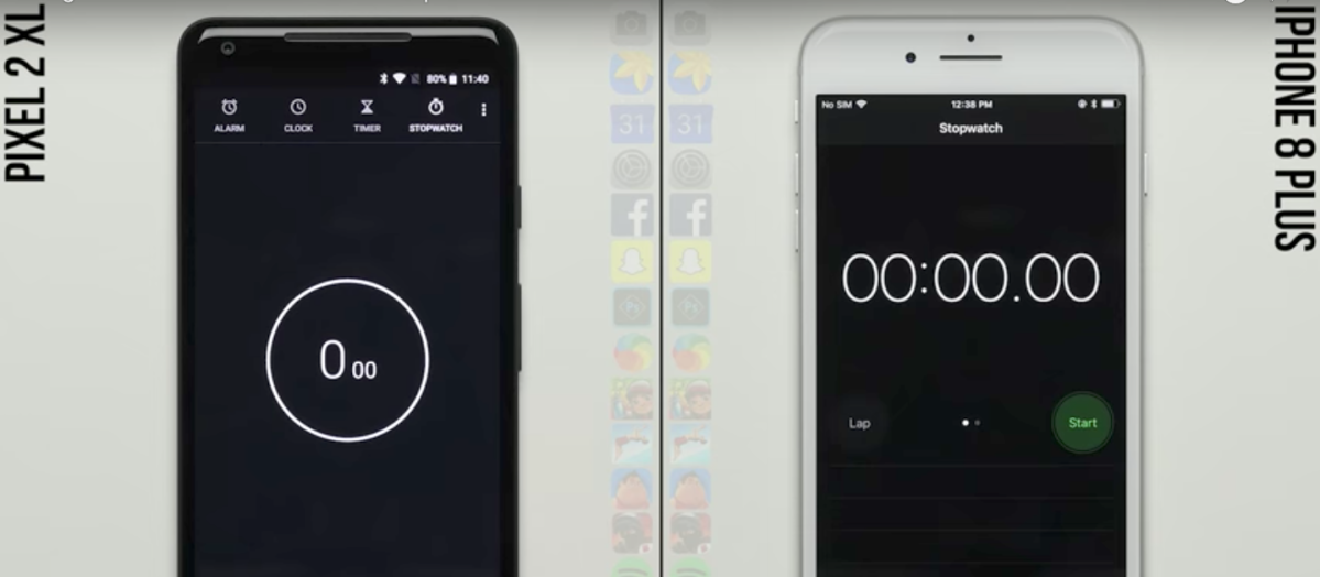 Watch the iPhone 8 Plus and Google’s Pixel 2 XL battle it out in a speed test (GOOG, AAPL)