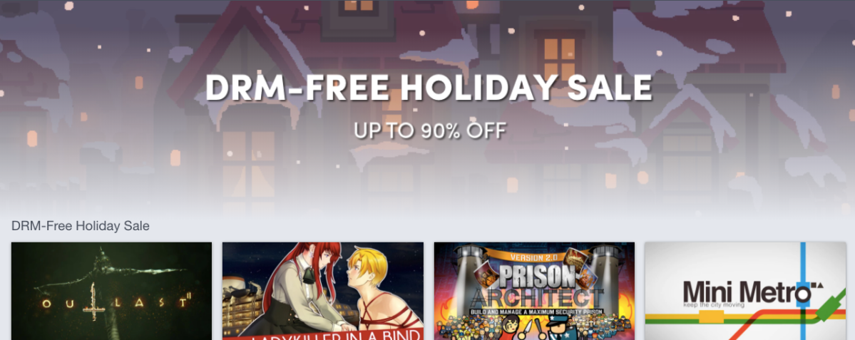 EGaming, the DRM-Free Holiday Sale is LIVE in the Humble Store!