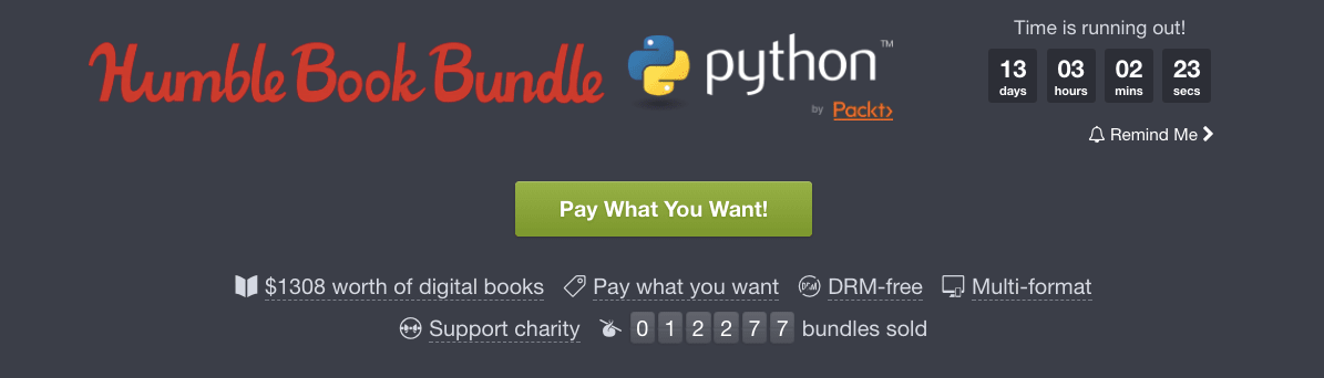 EGaming, the Humble Book Bundle: Python is LIVE!