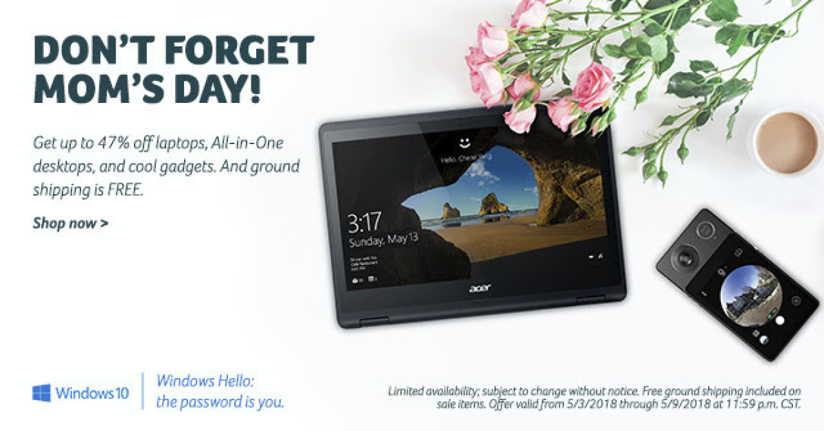 Acer Online Store | 2 Weeks Left until Mother’s Day! Up to 47% Off Laptops, Desktops & Gadgets
