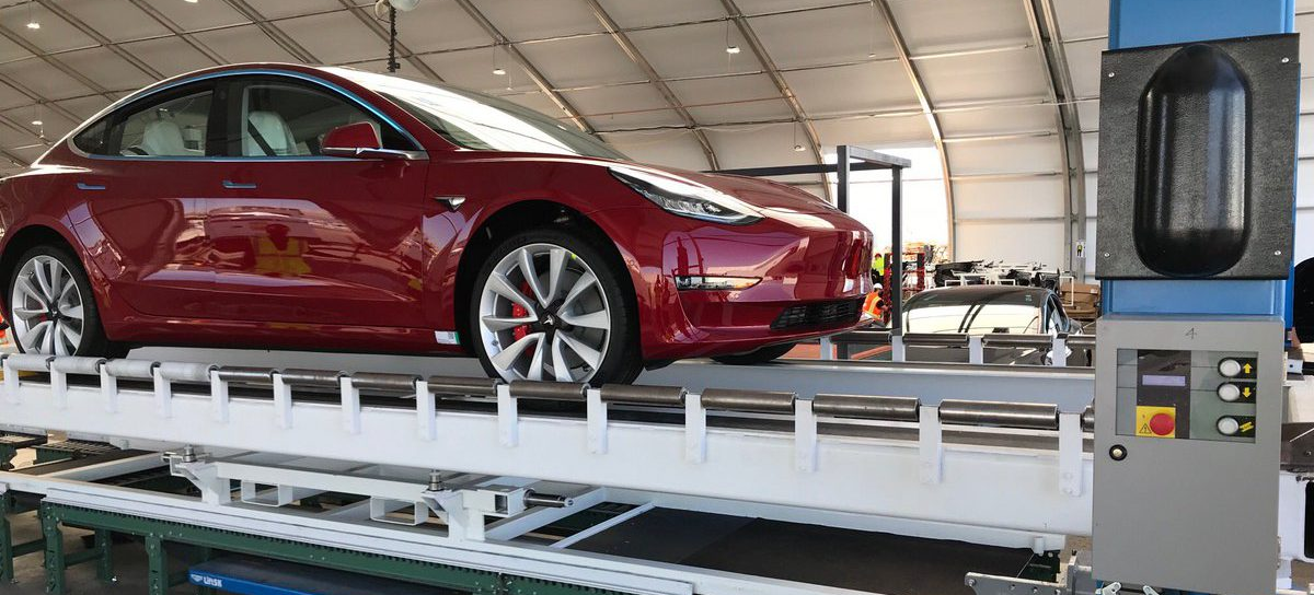 First Tesla Model 3 Dual Motor Performance rolls off new assembly line