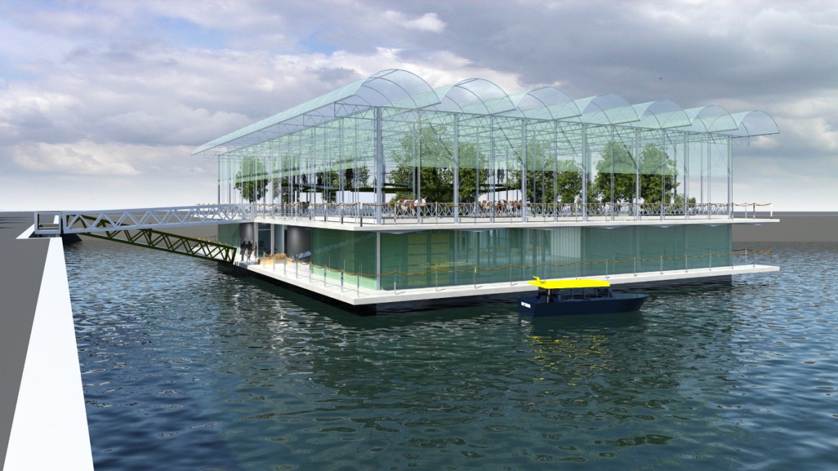 The world’s first floating farm will house 40 cows and be hurricane-resistant